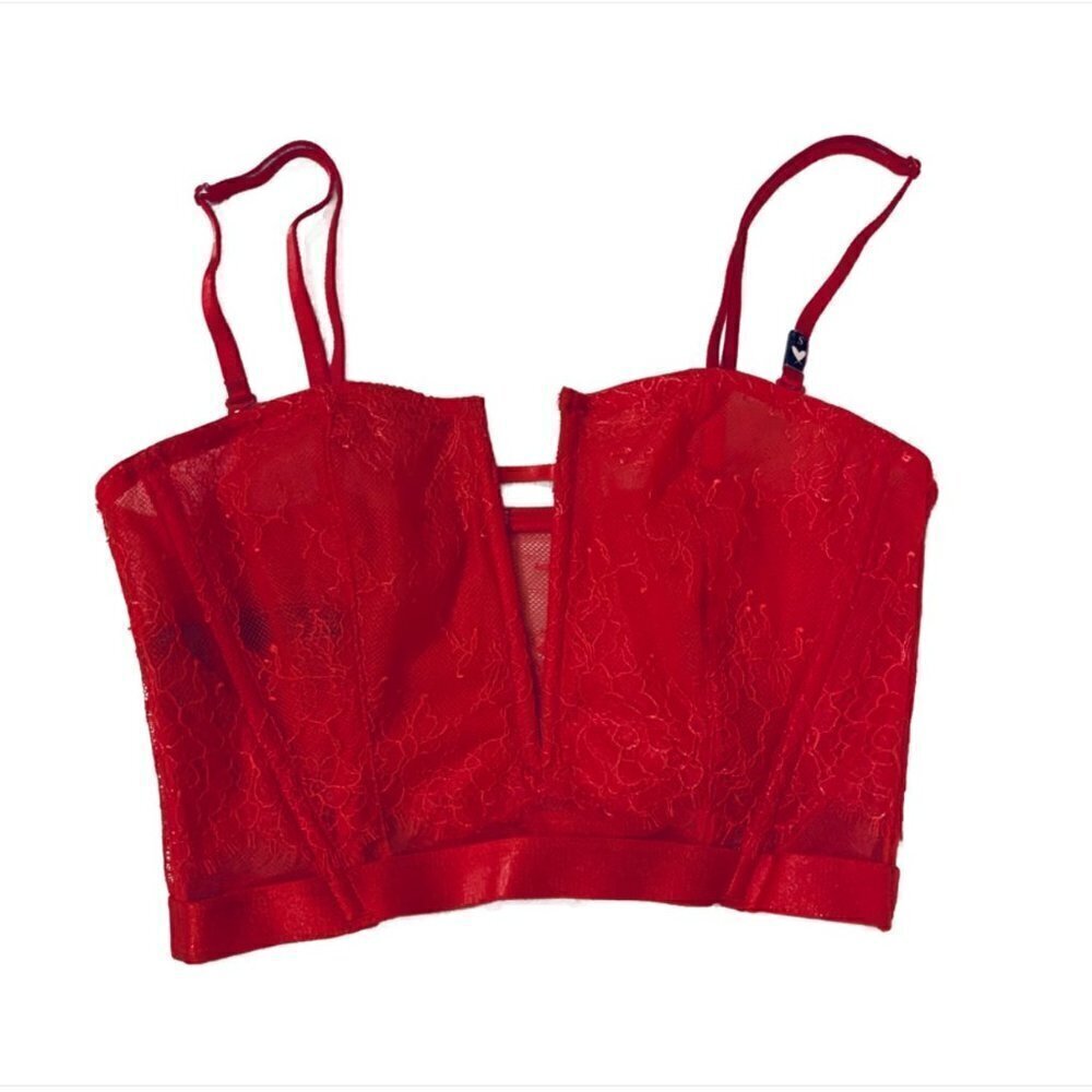 nwt VS very sexy strapless croset bralette lace